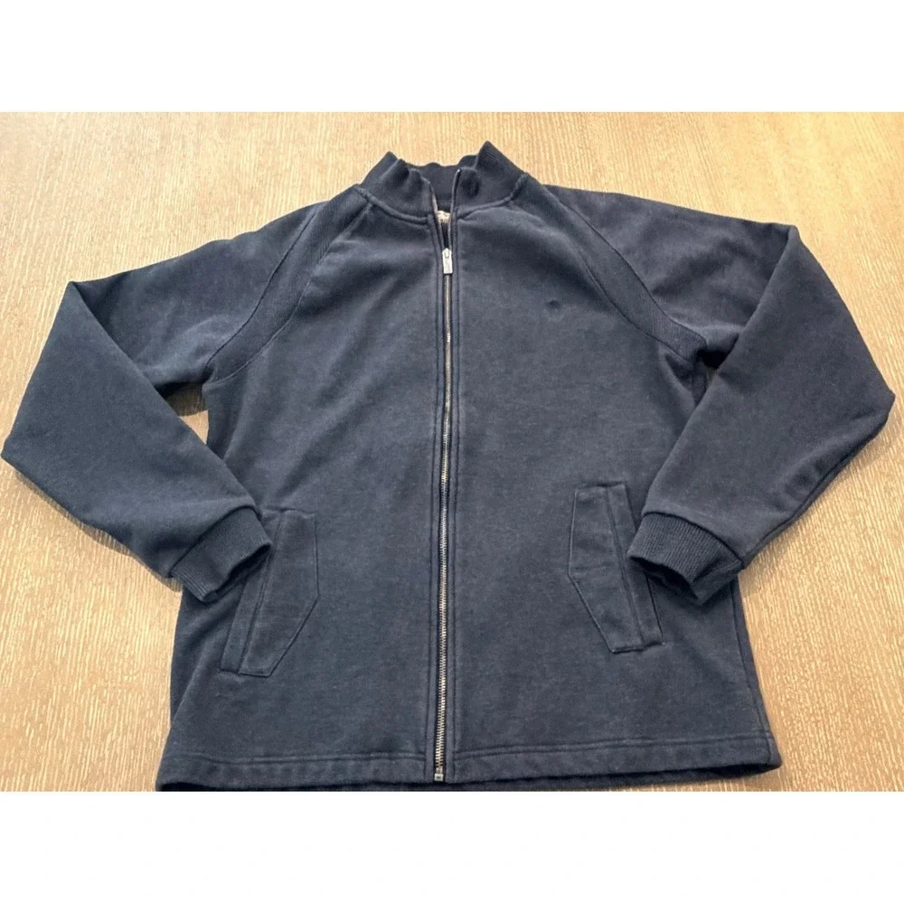 Penguin by Munsingwear Men's XL Navy Blue Full Zip Fleece Sweatshirt Jacket